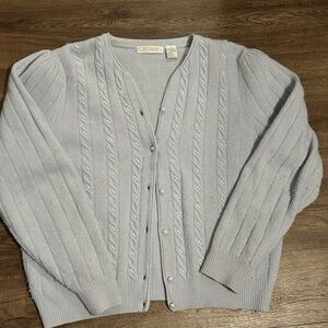 Light Blue Thrifted Cardigan